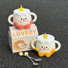 [ Set 2 Cái ] Ly Cốc Sứ [ Nắp + Thìa + Hộp Đẹp ] - 935035