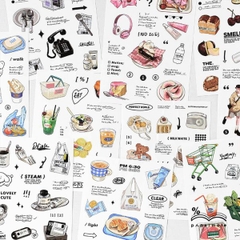 [ Set 12 Túi ] Sticker Vintage [ 1 Túi 2 Tấm ] - 935043