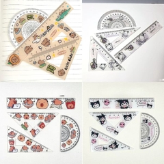 [ Set 10 Bộ ] Thước Kẻ [ Bộ 4 Món ] - 96153