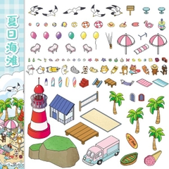 [ Set 10 Bộ ] Sticker 3D [ 21*15cm ] - 16700
