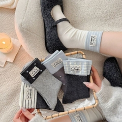 [ Set 5 Đôi ] Vớ Dài [ Cotton / Có Tag Treo ] - 18038