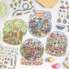 [ Set 50 Túi ] Sticker Trang Trí 3D / Hơn 50 Mẫu [ 13*19cm ] - 18516