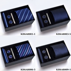 [ Set 2 Bộ Quà Tặng 5 Món ] Cà Vạt 145*80*35mm / Khăn 220*220mm - 18581