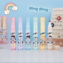 [ Set 5 Hộp ] Bút Dạ Đầu Mềm Popmart Bling Bling [ Hộp 6 Cây ] - 19219