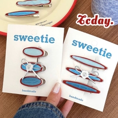 [ Set 12 Vỉ ] Kẹp Tóc [ Vỉ 3 Cái ] - 19258