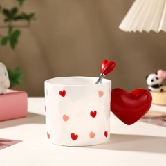 [ Set 2 Cái ] Ly Cốc Sứ / Thìa - 19491