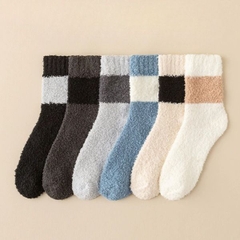 [ Set 10 Đôi ] Vớ Lông Cừu San Hô Dài [ Cotton / Bao Bì Riêng Lẻ ] - 19680