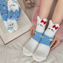 [ Set 5 Đôi ] Vớ Lông Cừu Hello Kitty [ Cotton / Polyester / Có Tag Treo ] - 19675