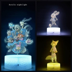 [ Set 2 Cái ] Đèn Ngủ Zootopia [ Kèm Dây Nguồn / Remote / Hộp Màu ] - 19780