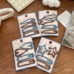 [ Set 10 Vỉ ] Kẹp Tóc [ Vỉ 4 Cái ] - 19821