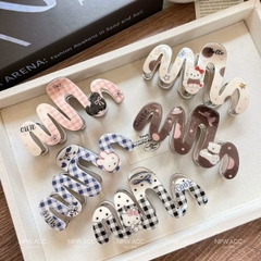 [ Set 12 Cái ] Kẹp Tóc [ Acrylic / 10-13cm ] - 19826