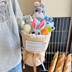 [ Set 2 Bó ] Hoa Gấu Bông Zootopia [ 20*30cm + Túi Quà + Thiệp + Đèn ] - 20194