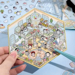 [ Set 12 Túi ] Sticker Trang Trí Pengu [ 21*12.4cm ] - 20244