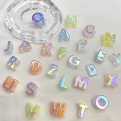 [ Set 500 Cái ] Charm Xỏ Vòng Dạ Quang Hiệu Ứng Mới [ Mix Chữ / Chỉ Chọn Được Màu / Lỗ To ] - 20755