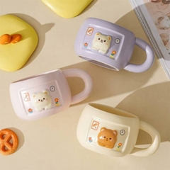 [ Set 2 Cái ] Cốc Sứ + Nắp - 20853