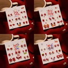 [ Set 5 Vỉ ] Bông Tai [ Hợp Kim ] - 21504