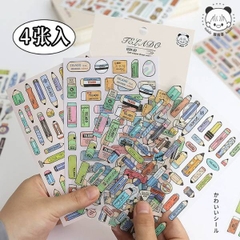 [ Set 6 Túi ] Sticker [ Túi 4 Tấm ] - 21586