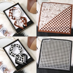 [ Set 10 Cái ] Khăn Lụa Vuông Hàn Quốc [ 70*70cm - Không Hôp ] - 18110