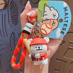 [ Set 4 Cái ] Móc Khóa Cún Maltese Cao Cấp - 922864