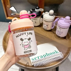 [ Set 2 Cái ] Bình Nước Thủy Tinh [ 450ml - Kèm Phụ Kiện ] - 922992