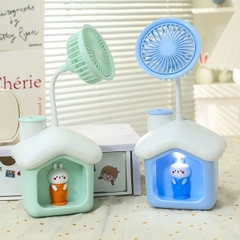 [ Set 3 Cái ] Quạt Sạc + Đèn Ngủ + Hộp Tiết Kiệm - 95928