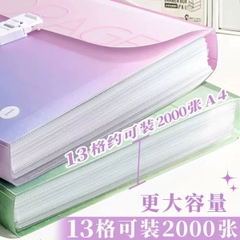 [ Set 4 Túi ] Đựng Hồ Sơ Dung Tích Lớn[ A4 - 13 Ngăn ] - 96765