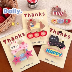 [ Set 12 Vỉ ] Kẹp Tóc [ Vỉ 2 Cái ] - 16490