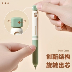 [ Set 5 Hộp ] Bút Bi Twilight Cocoa [ 0.5mm - Khô Nhanh - Đen - Ngòi Vonfram - Hộp 4 Cây ] - 16664