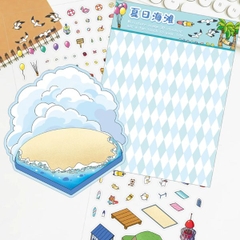 [ Set 10 Bộ ] Sticker 3D [ 21*15cm ] - 16700