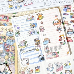 [ Set 12 Túi ] Sticker Cute [ 1 Túi 4 Tấm ] - 17580
