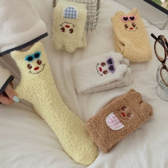 [ Set 5 Đôi ] Vớ Dài Mùa Đông Gấu Mật Ong [ Cotton / Có Tag Treo ] - 18030