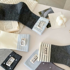 [ Set 5 Đôi ] Vớ Dài [ Cotton / Có Tag Treo ] - 18038