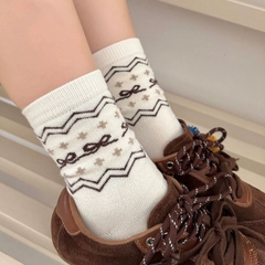 [ Set 5 Đôi ] Vớ Dài [ Cotton / Có Tag Treo ] - 18041