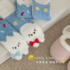 [ Set 5 Đôi ] Vớ Dài Mùa Đông Hello Kitty [ Cotton / Có Tag Treo ] - 18044