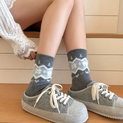 [ Set 5 Đôi ] Vớ Dài [ Cotton / Có Tag Treo ] - 18046