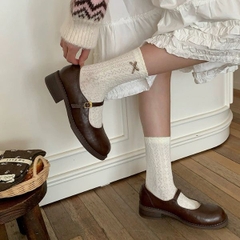 [ Set 5 Đôi ] Vớ Dài [ Cotton / Có Tag Treo ] - 18048