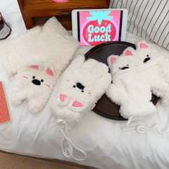 [ Bộ 3 Món ] Găng Tay / Khăn Choàng Cổ - 18170