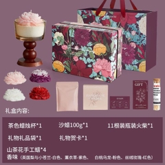 [ Bộ Quà Tặng ] 4x Nến Thơm / Ly Đốt Nến / Hộp Diêm - 18421