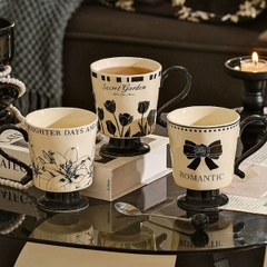 [ Set 2 Cái ] Ly Cốc Sứ + Thìa - 18481