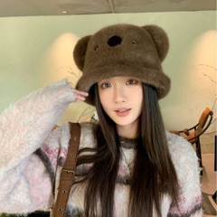 [ Set 2 Cái ] Nón Len Tai Gấu - 18827