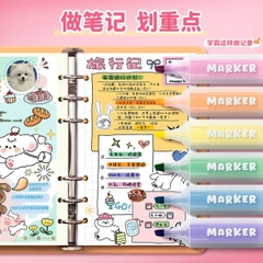 [ Set 5 Hộp ] Bút Dạ TrueColo [ Hộp 6 Màu / Mực Nhiều x3 ] - 19210