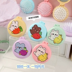 [ Set 20 Cái ] Gương / Lược Bỏ Túi [ 6.4*7.2cm ] - 19297