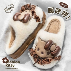 [ Set 2 Đôi ] Dép Mùa Đông Hello Kitty [ Size : 36 > 39 ] - 19544