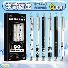 [ Set 10 Hộp ] Bút Bi [ 0.5mm / Đen / Hộp 6 Cây ] - 19559