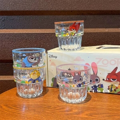 [ Hộp 4 Cái ] Cốc Thuỷ Tinh Zootopia - 20157