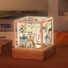 [ Set 2 Cái ] Đèn Ngủ Zootopia [ Đèn 6.7cm / Đế 8cm / Cấp Nguồn USD / 3 Màu / Có Điều Chỉnh Cấp Độ Sáng ] - 20184
