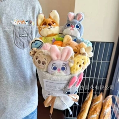 [ Set 2 Bó ] Hoa Gấu Bông Zootopia [ 20*30cm + Túi Quà + Thiệp + Đèn ] - 20194