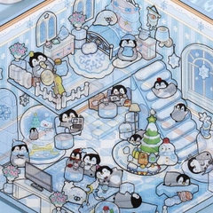 [ Set 12 Túi ] Sticker Trang Trí Pengu [ 21*12.4cm ] - 20244