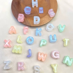 [ Set 500 Cái ] Charm Xỏ Vòng Dạ Quang Hiệu Ứng Mới [ Mix Chữ / Chỉ Chọn Được Màu / Lỗ To ] - 20754