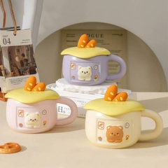 [ Set 2 Cái ] Cốc Sứ + Nắp - 20853